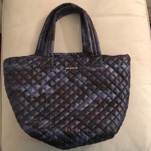MZ Wallace Dark Blue Metro Camo Tote, Medium